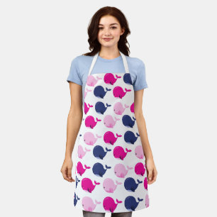 Niedliche Wale, Walmuster, Meerestiere Schürze