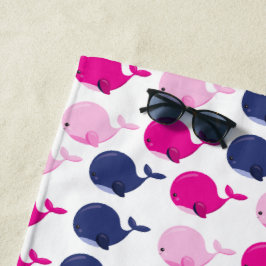 Niedliche Wale, Walmuster, Meerestiere Strandtuch