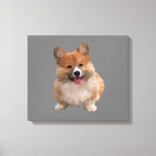 Niedliche Walisische Leinwand Corgi