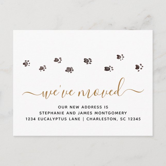 Niedliche Wanderpfade druckt schwarzes Gold Ankündigungspostkarte (Vorderseite)