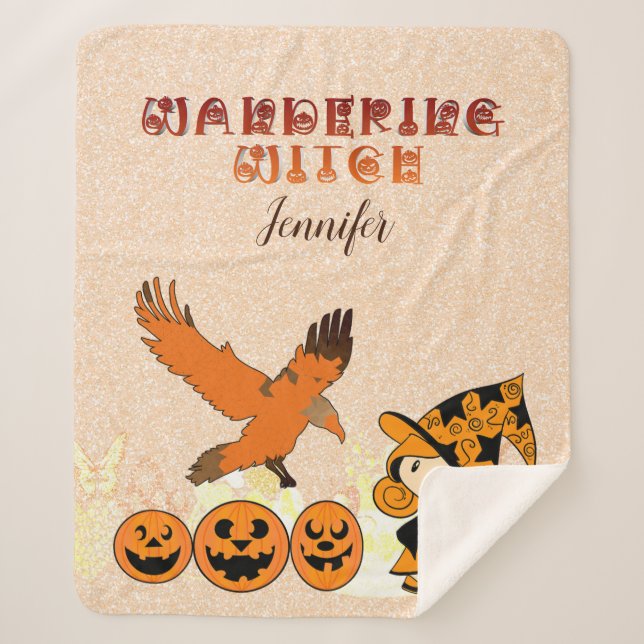 Niedliche Wanderung Kleine Hexenzwergtypografie Sherpadecke (Vorderseite)