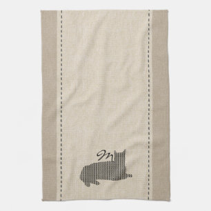 Niedliche Wäsche Aussehen Mit Monogramm Handtuch