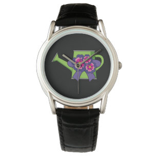 Niedliche Wasserdose mit Blume Bouquet Armbanduhr