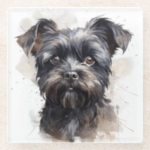 NIEDLICHE WASSERFARBE AFFENPINSCHER PUPPIERHUNDE