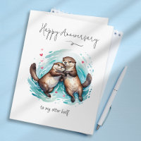 Niedliche Wasserfarbe bedeutender Otter Pun Jubilä
