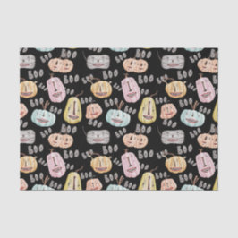 Niedliche Wasserfarbe Boo Spooky Pumpkin Halloween Seidenpapier