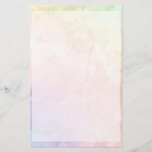 Niedliche Wasserfarbe Briefpapier (Vorderseite)