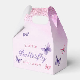 Niedliche Wasserfarbe Butterfly lila Girl Dusche Geschenkschachtel