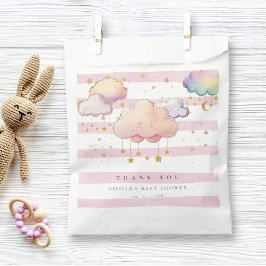 Niedliche Wasserfarbe Cloud Star Baby Girl Dusche Geschenktütchen