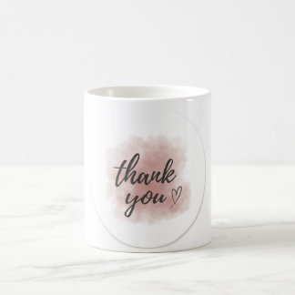 Niedliche Wasserfarbe-Danke-Kaffeetasse Kaffeetasse
