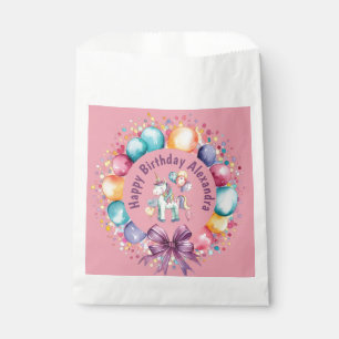 Niedliche Wasserfarbe Einhorn Geburtstag Geschenktütchen