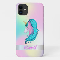 Niedliche Wasserfarbe Einicorn Holographic Ombre