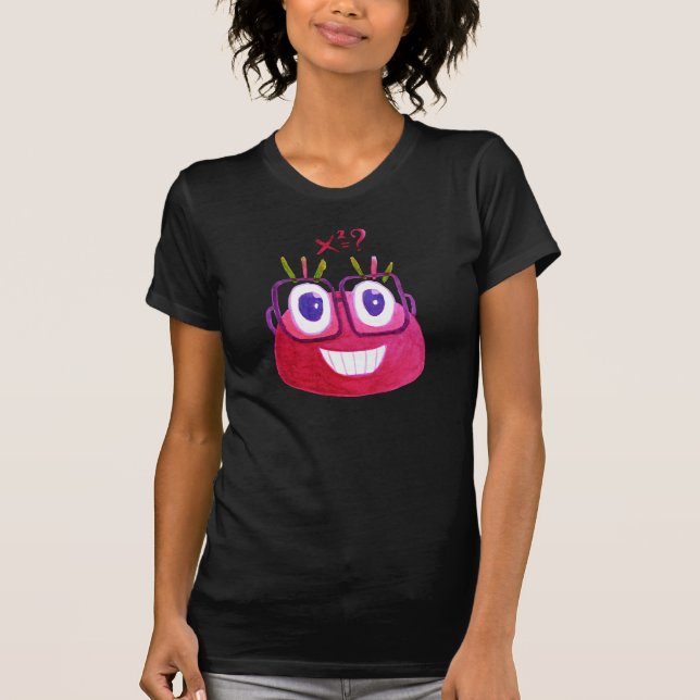 Niedliche Wasserfarbe Geek Candy Charakter Mathema T-Shirt (Vorderseite)