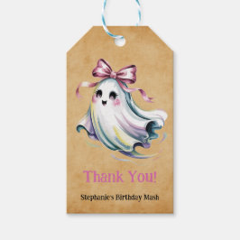 Niedliche Wasserfarbe Girl Ghost Geburtstagsmash Geschenkanhänger