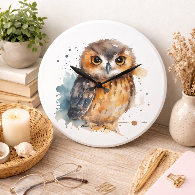 Niedliche Wasserfarbe Große Wanduhr (Von Creator hochgeladen)