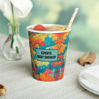 niedliche Wasserfarbe Herbstmassage Pappbecher