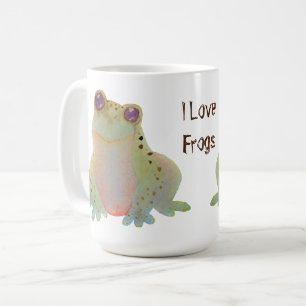 Niedliche Wasserfarbe I Liebe Frosch Kaffeetasse
