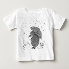 Niedliche Wasserfarbe Igel Regentag Whimsikum Baby T-shirt