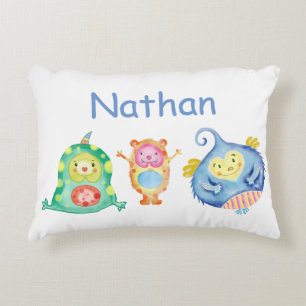 Niedliche Wasserfarbe Kleine Monster Personalisier Dekokissen