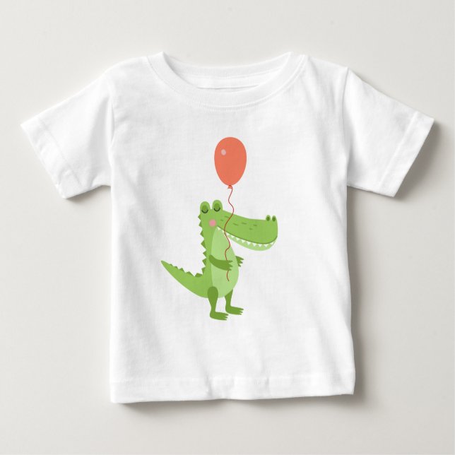 Niedliche Wasserfarbe Krokodile Tierart Natur B Baby T-shirt (Vorderseite)