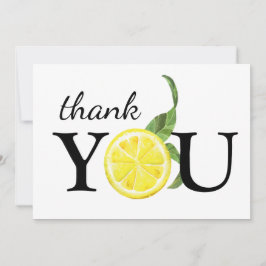 Niedliche Wasserfarbe Lemon Danke Karte