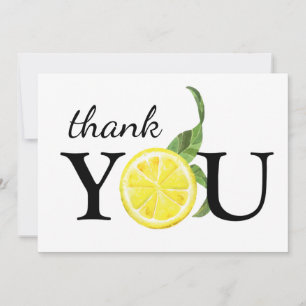 Niedliche Wasserfarbe Lemon Danke Karte