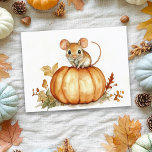 Niedliche Wasserfarbe Maus Halloween Pumpkin Postkarte<br><div class="desc">Dieses Design kann durch Auswahl der Option Design bearbeiten personalisiert werden. Sie können auch auf andere Gegenstände übertragen. Kontaktieren Sie mich unter colorflowcreations@gmail.com oder nutzen Sie die Chat-Option oben auf der Seite, wenn Sie dieses Design auf einem anderen Produkt haben möchten oder Hilfe bei diesem Design benötigen. Sehen Sie mehr...</div>