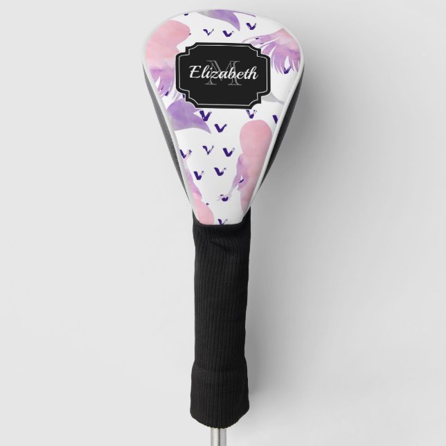 Niedliche Wasserfarbe Mermaid Golf Headcover (Vorderseite)