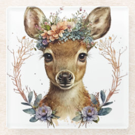 NIEDLICHE WASSERFARBE MIT WÜRDE VON BLUME GLASUNTERSETZER