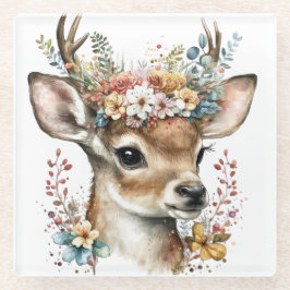 NIEDLICHE WASSERFARBE MIT WÜRDE VON BLUME GLASUNTERSETZER