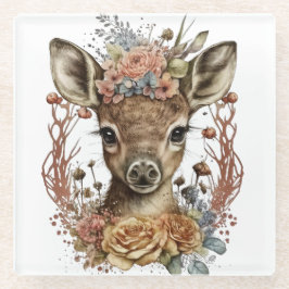 NIEDLICHE WASSERFARBE MIT WÜRDE VON BLUME GLASUNTERSETZER