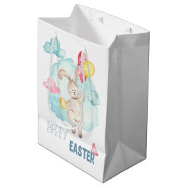 Niedliche Wasserfarbe Moderne glückliche Ostersonn Mittlere Geschenktüte