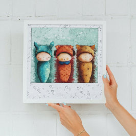 Niedliche Wasserfarbe Neugeborene Säuglinge schlaf Poster