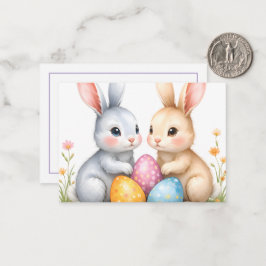 Niedliche Wasserfarbe Osterbrunnen Happy Oster Mitteilungskarte