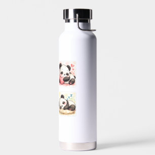 Niedliche Wasserfarbe-Panda-Wasserflasche Trinkflasche