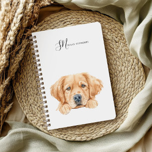 Niedliche Wasserfarbe Peeking Golden Personalisier Notizblock