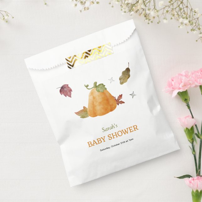 Niedliche Wasserfarbe Pumpkin Fall Baby Paper Napk Geschenktütchen (Versiegelt)