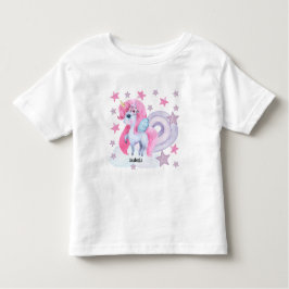 Niedliche Wasserfarbe Regenbogen Einhorn Personali Kleinkind T-shirt