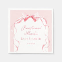 Niedliche Wasserfarbe Rosa Bugband Babydusche