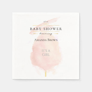 Niedliche Wasserfarbe Rosa Cotton Candy Baby Dusch Serviette