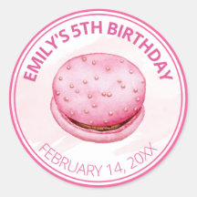 Niedliche Wasserfarbe Rosa Macaroon Geburtstag