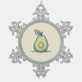 Niedliche Wasserfarbe Schneeflocken Zinn-Ornament