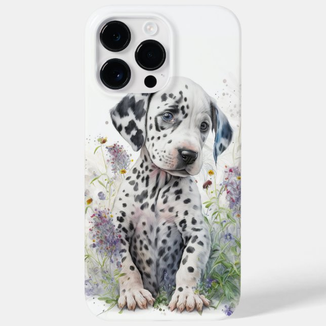NIEDLICHE WASSERFARBE SCHWARZ-WEISSE DALMATISIERUN Case-Mate iPhone HÜLLE (Rückseite)