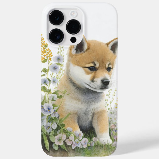 NIEDLICHE WASSERFARBE SHIBA INU PUPPY Case-Mate iPhone HÜLLE (Rückseite)