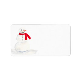 Niedliche Wasserfarbe Snowman Holiday Blank DIY-Ad Adressaufkleber