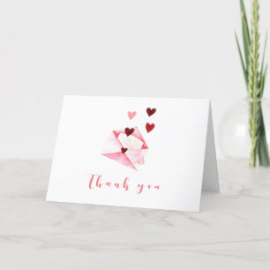 Niedliche Wasserfarbe Sweet Heart Letter Kinderdus Dankeskarte