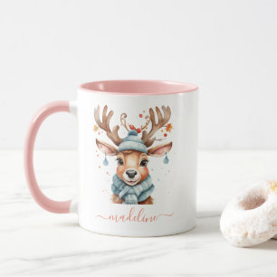 Niedliche Wasserfarbe Wald Weihnachtsbaum Tasse