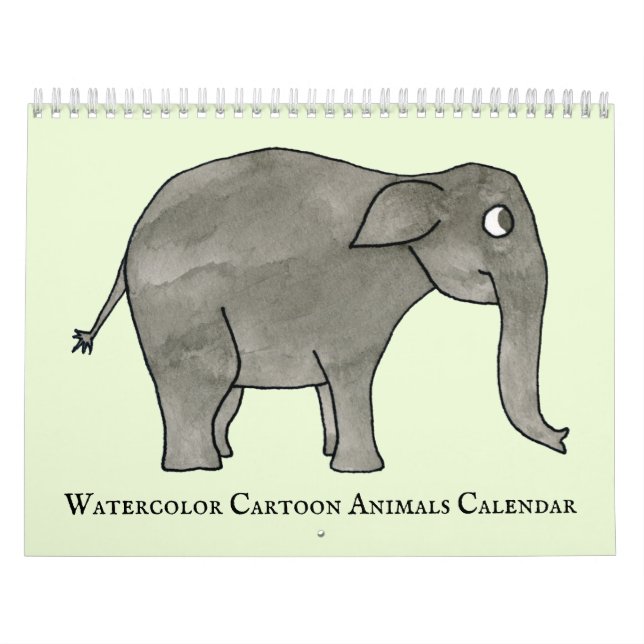 Niedliche Wasserfarben Cartoon Tiere 2022 Kalender (Titelbild)