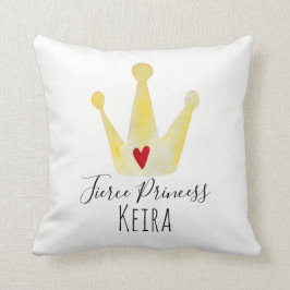 Niedliche Wasserfarben-Crown-Baby-Prinzessin mit N Kissen