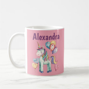 Niedliche Wasserfarben Einhorn Kaffeetasse
